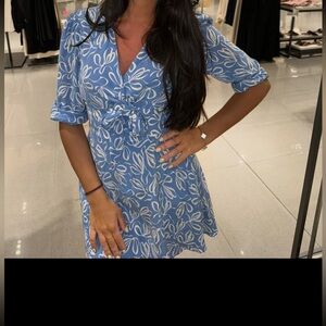 Ted baker blue dress long sleeves